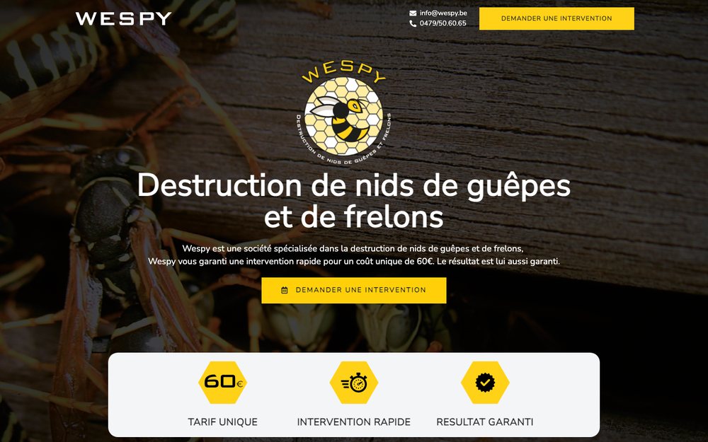 Site réalisé pour Wespy